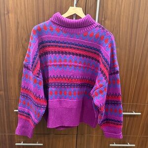 Rag & Bone Willow Fair Isle Knit Turtleneck